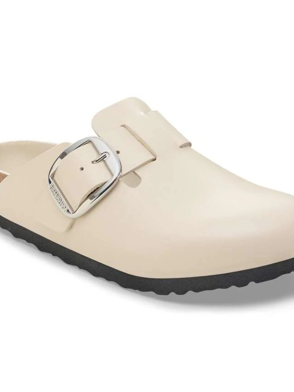 Women’s Slip-On Buckle Clog in Cream - Picture 3 of 3